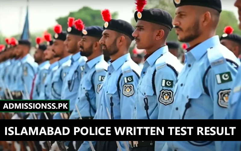 Islamabad Police Written Test Result