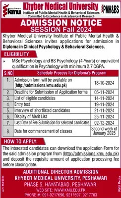 KMU Admission 2024 Advertisement